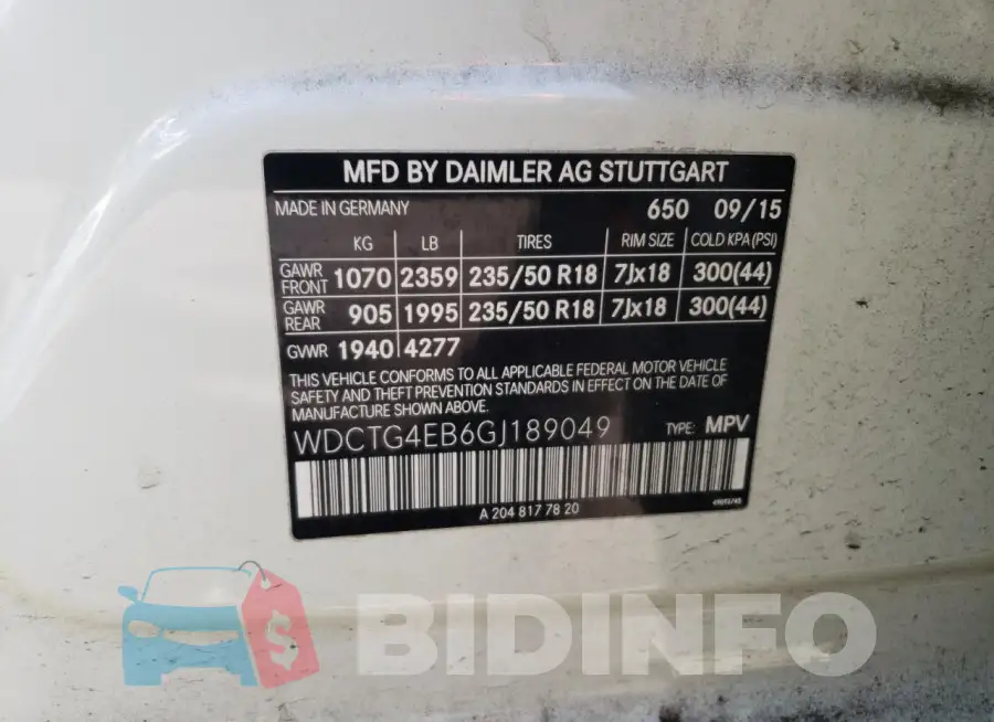 WDCTG4EB6GJ189049 Photo# 12