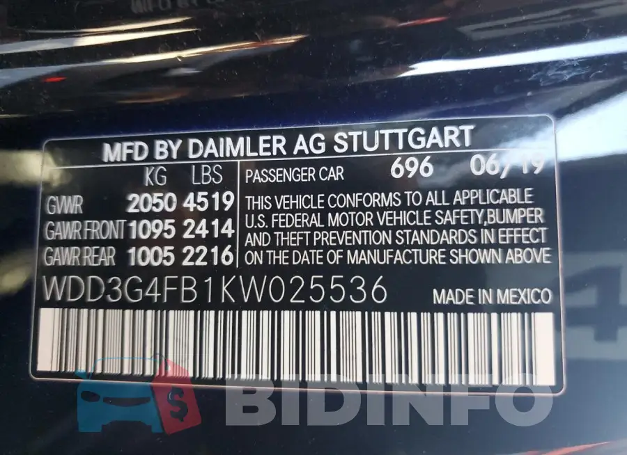 WDD3G4FB1KW025536 Photo# 12