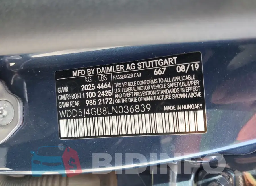 WDD5J4GB8LN036839 Photo# 12