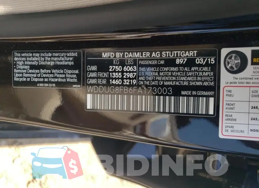 WDDUG8FB6FA173003 Photo# 12