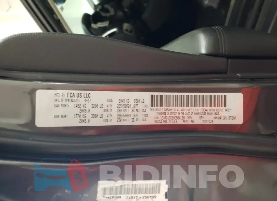1C4RDJDG2HC884168 Photo# 14