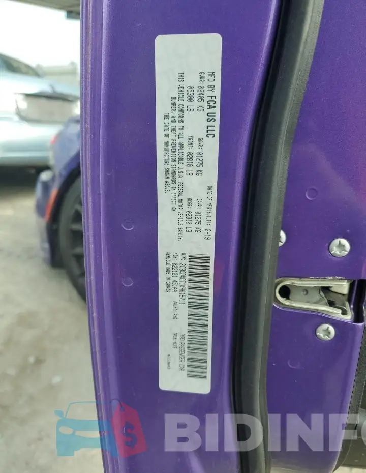 2C3CDXCT1KH615711 Photo# 12