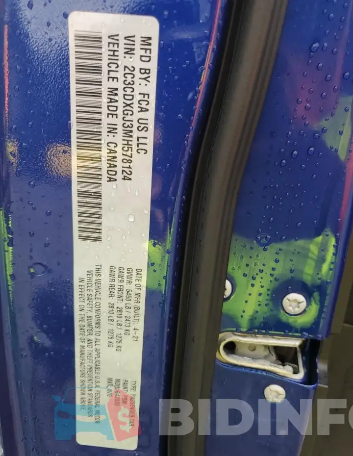 2C3CDXGJ3MH578124 Photo# 12