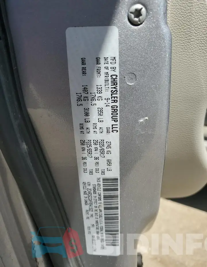 2C4RDGCGXFR541522 Photo# 14