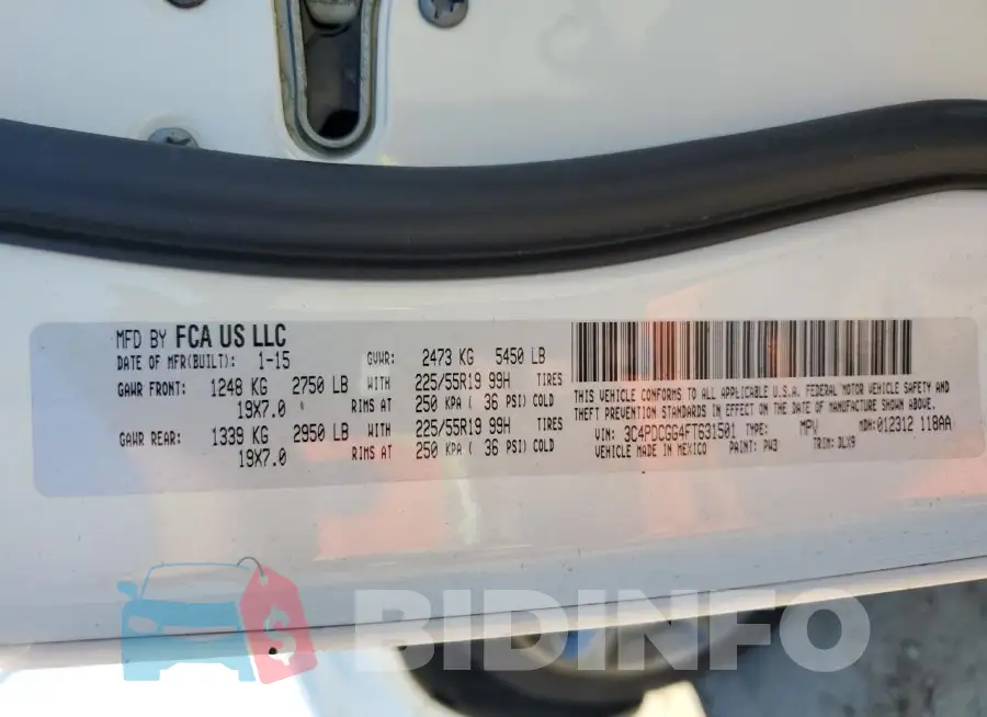 3C4PDCGG4FT631501 Photo# 13