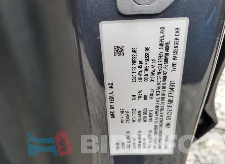 5YJ3E1EA8LF784911 Photo# 12