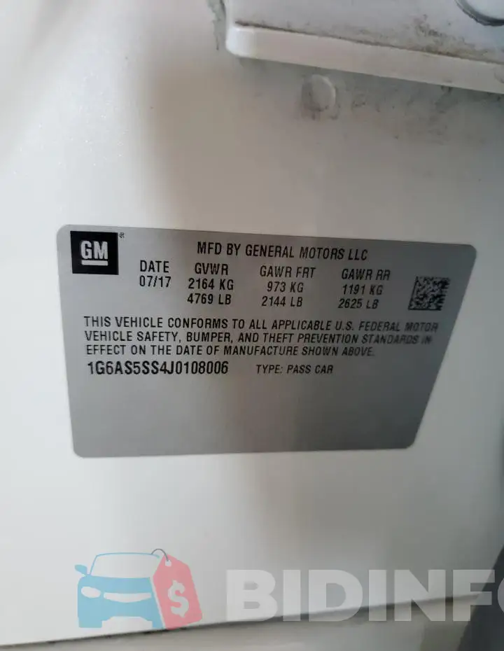 1G6AS5SS4J0108006 Photo# 12