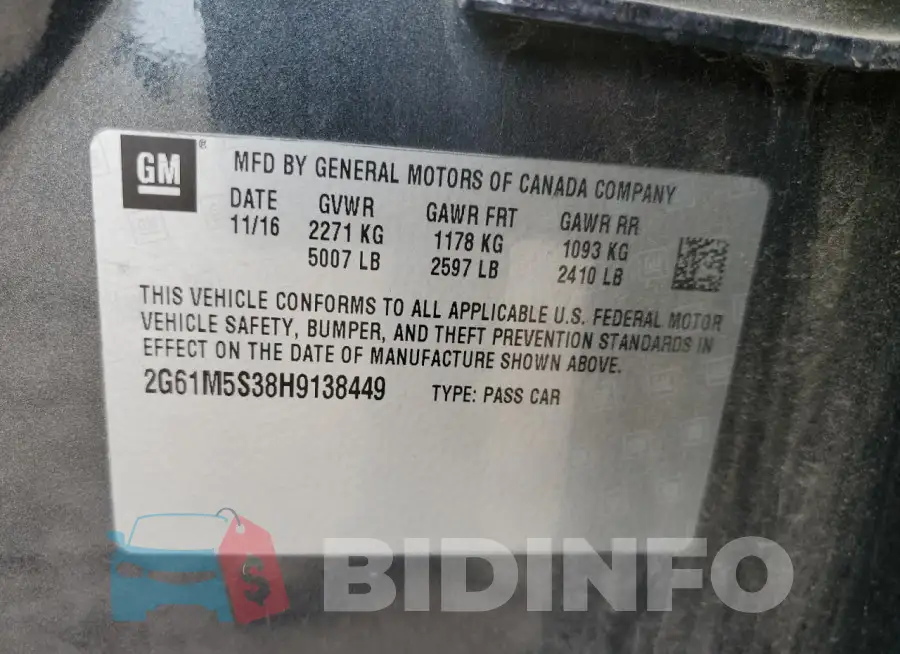 2G61M5S38H9138449 Photo# 12