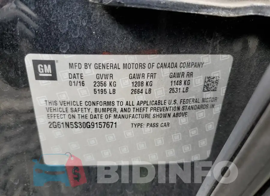 2G61N5S30G9157671 Photo# 12