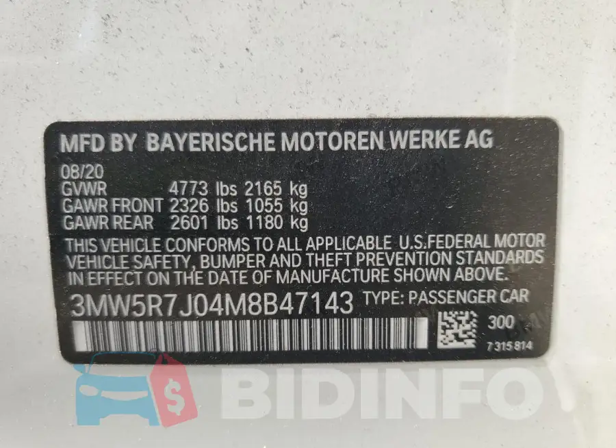 3MW5R7J04M8B47143 Photo# 12