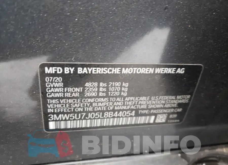 3MW5U7J05L8B44054 Photo# 13