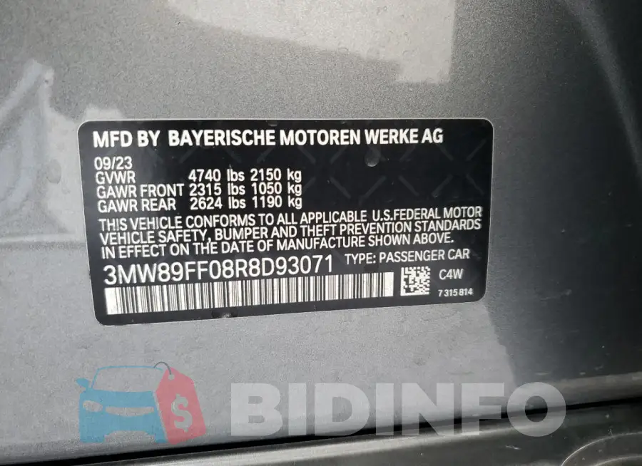 3MW89FF08R8D93071 Photo# 12