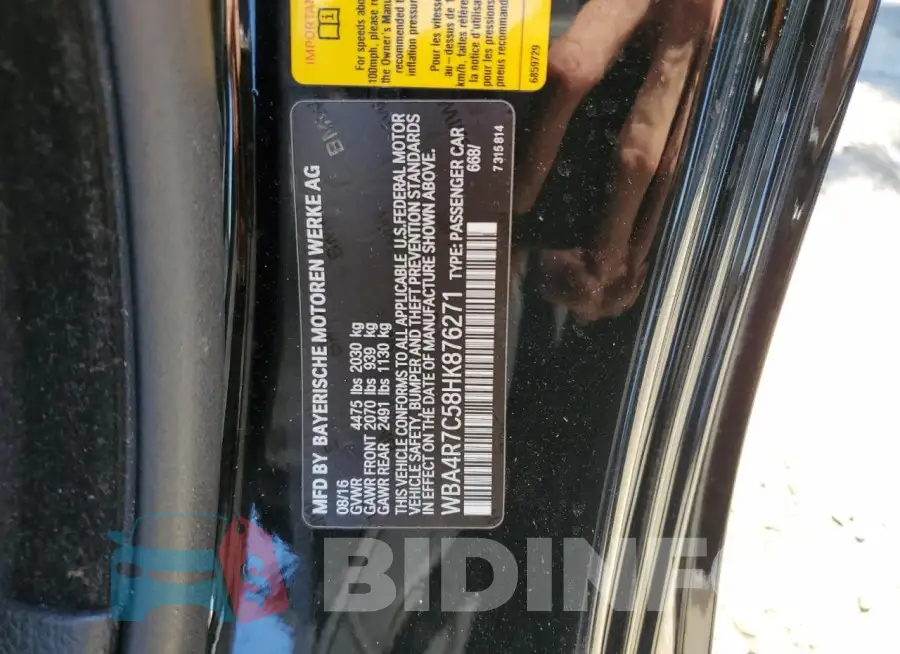 WBA4R7C58HK876271 Photo# 12