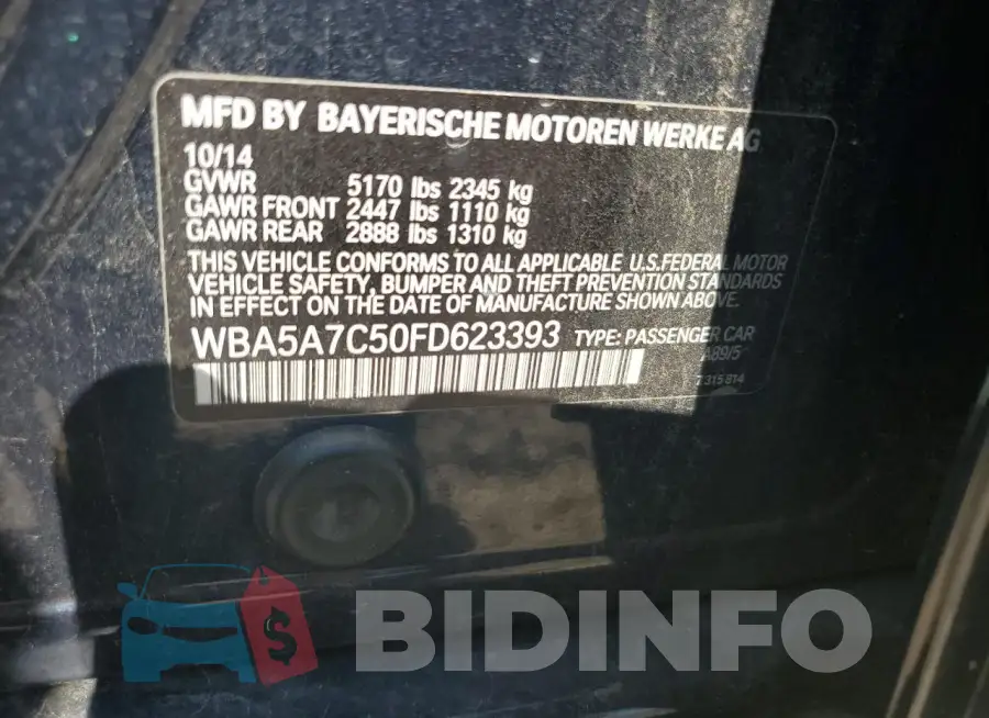 WBA5A7C50FD623393 Photo# 12