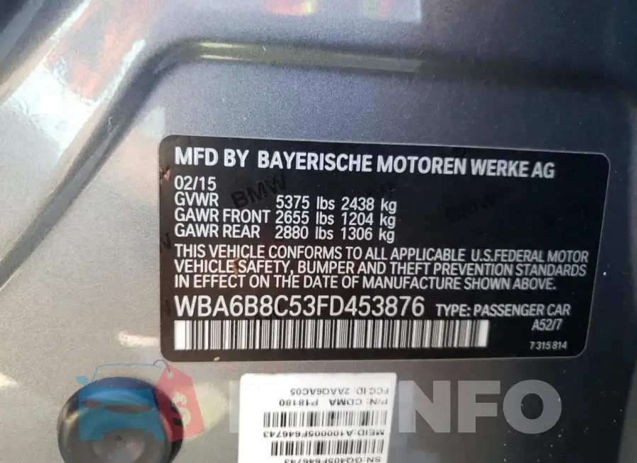 WBA6B8C53FD453876 Photo# 12