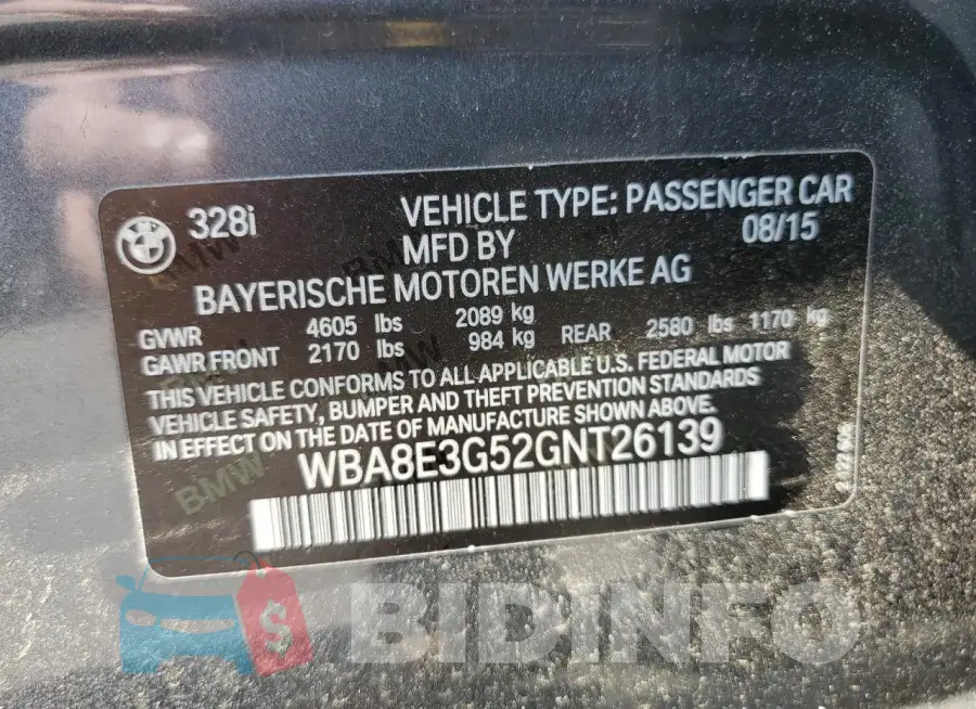WBA8E3G52GNT26139 Photo# 12