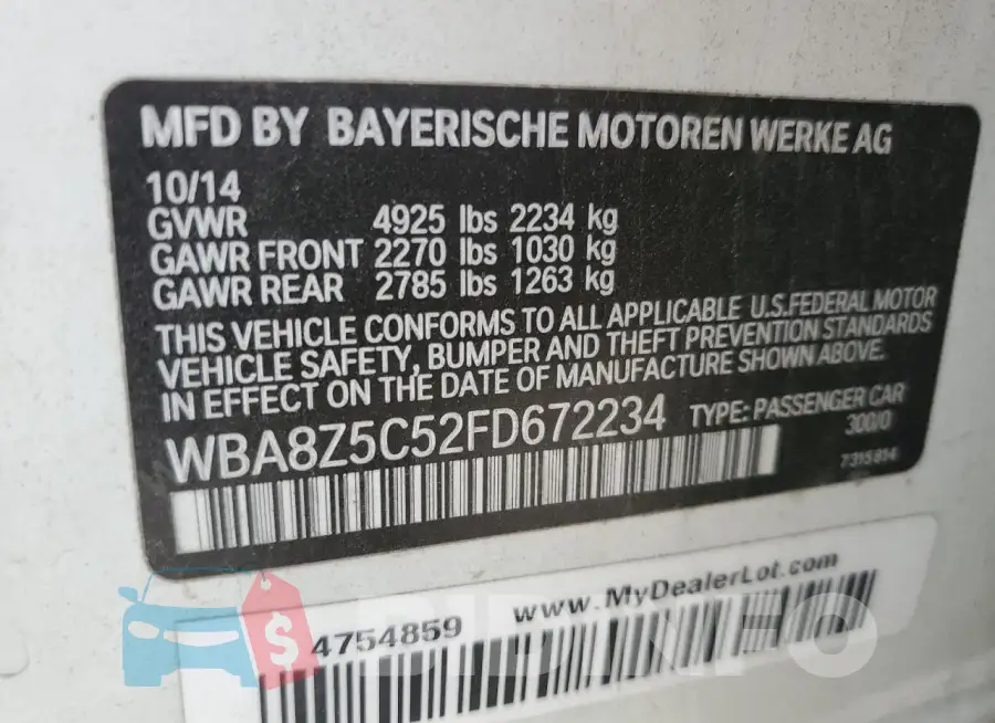 WBA8Z5C52FD672234 Photo# 13