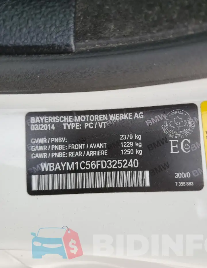 WBAYM1C56FD325240 Photo# 13