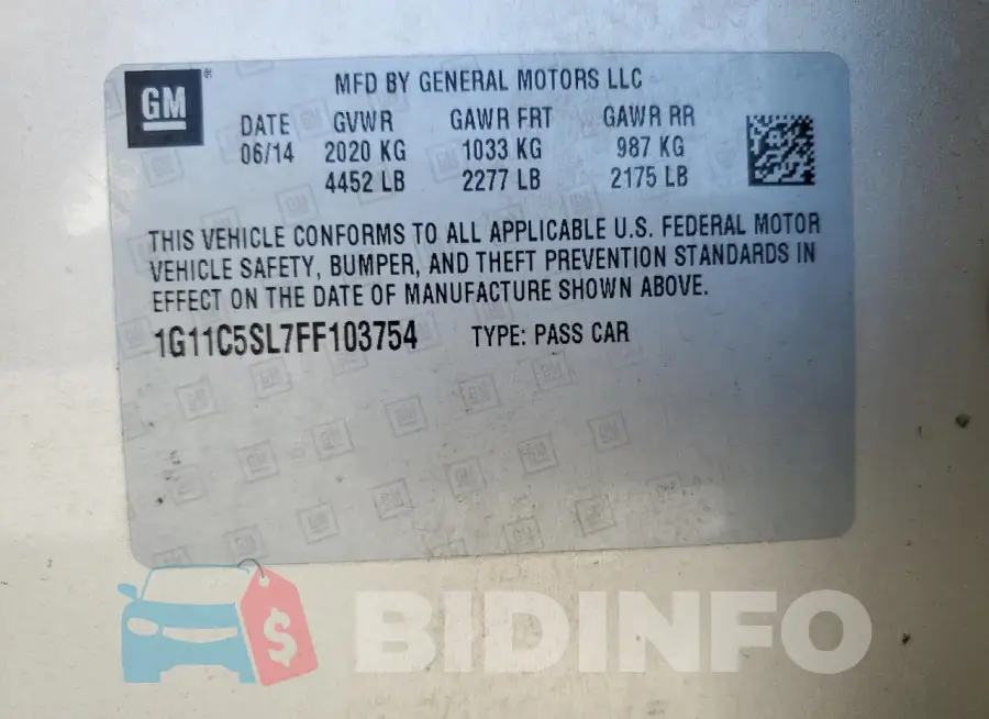 1G11C5SL7FF103754 Photo# 12