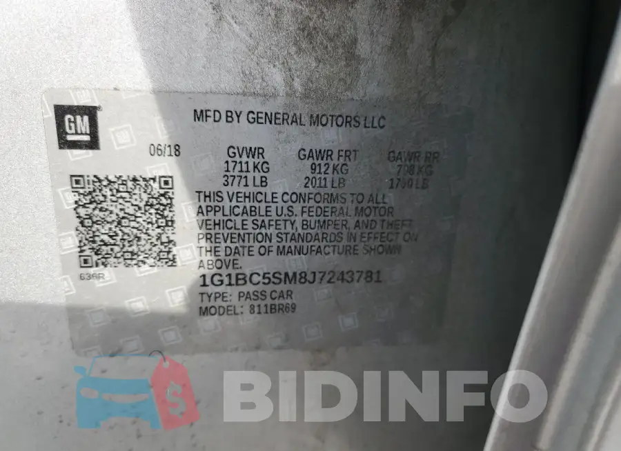 1G1BC5SM8J7243781 Photo# 13