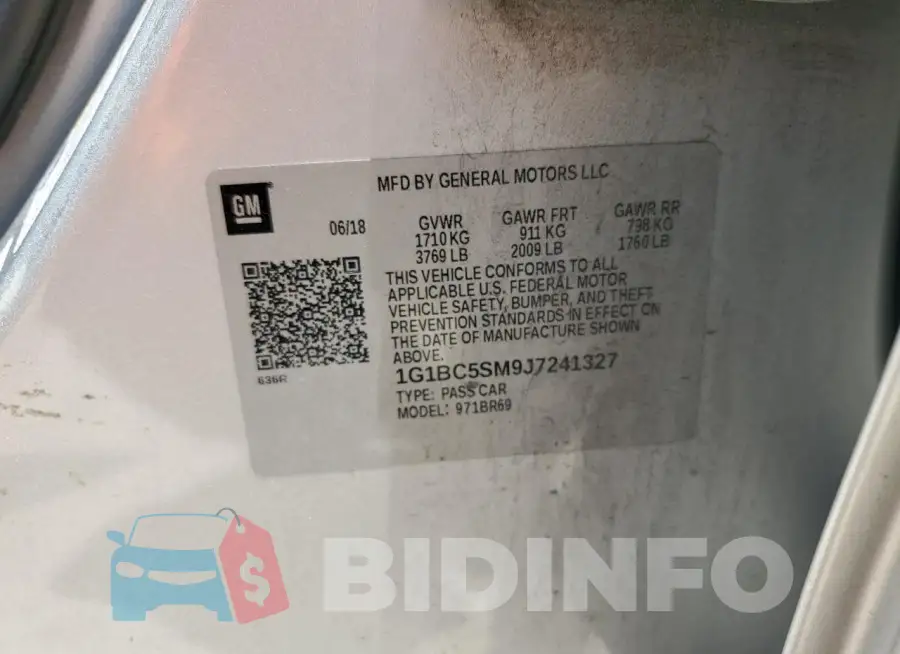 1G1BC5SM9J7241327 Photo# 12