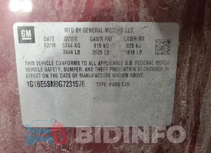 1G1BE5SM9G7231576 Photo# 12
