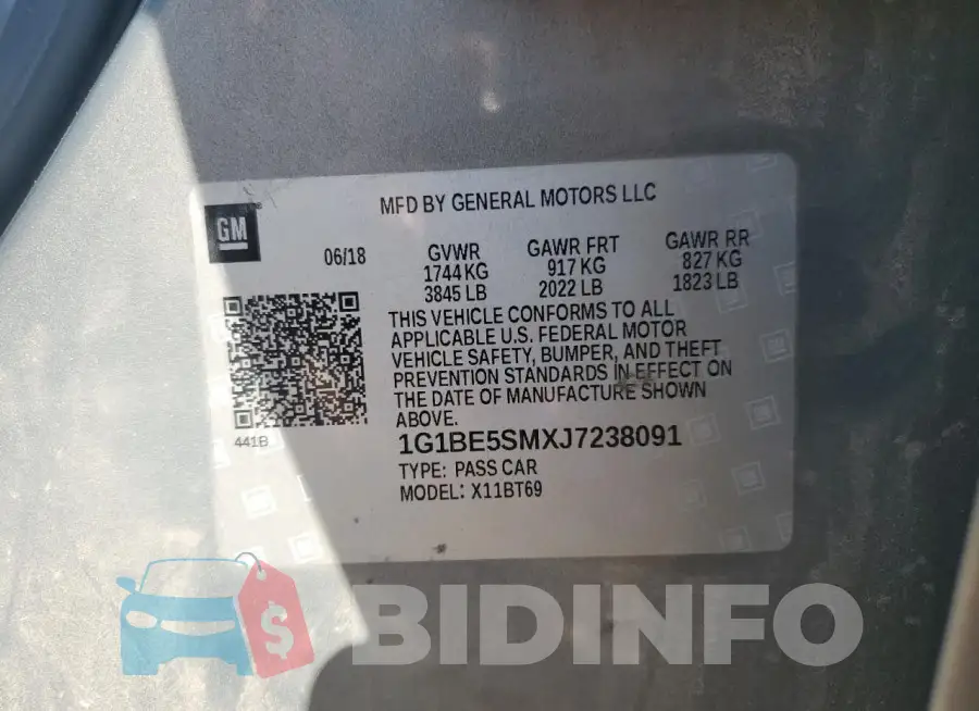 1G1BE5SMXJ7238091 Photo# 12