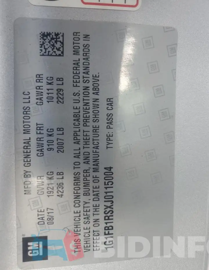 1G1FB1RSXJ0115004 Photo# 12