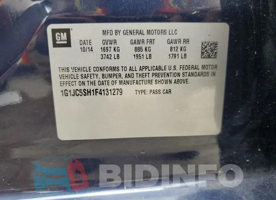 1G1JC5SH1F4131279 Photo# 13