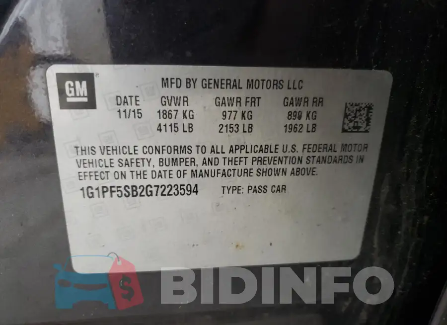 1G1PF5SB2G7223594 Photo# 12