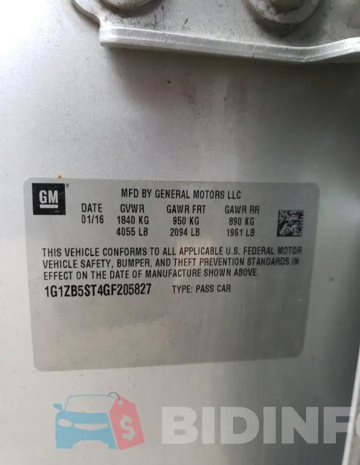 1G1ZB5ST4GF205827 Photo# 12