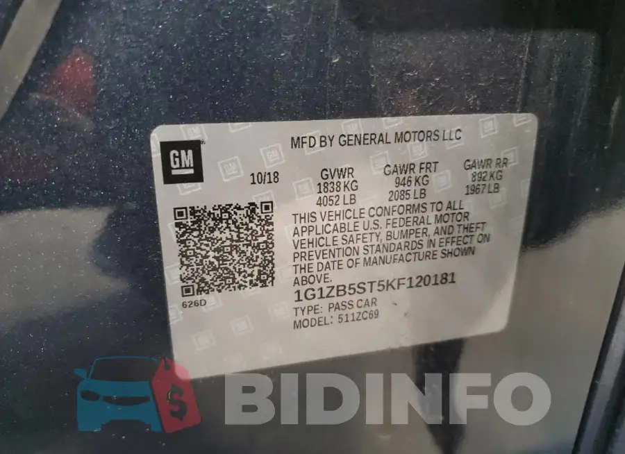 1G1ZB5ST5KF120181 Photo# 12