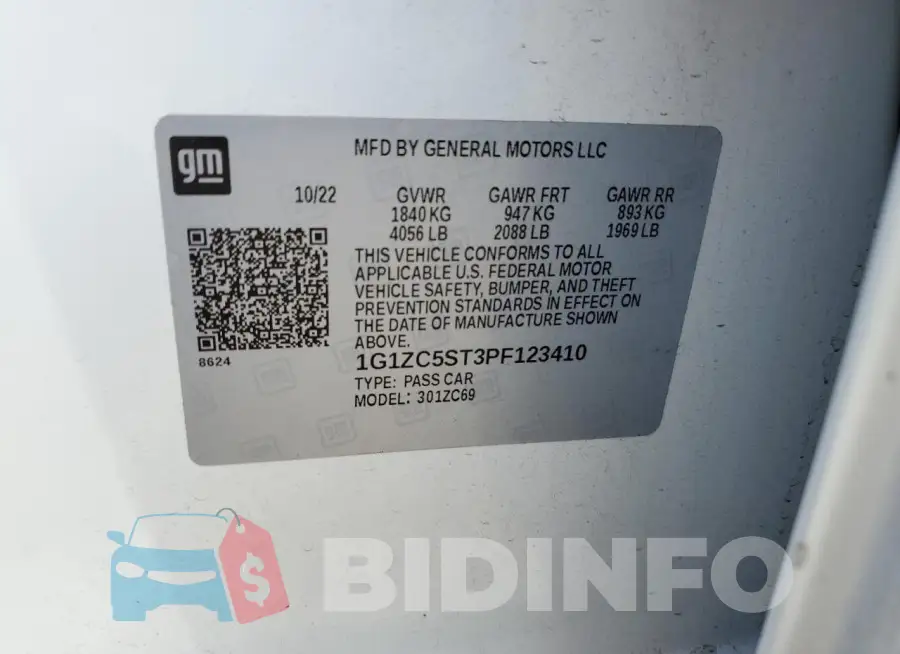 1G1ZC5ST3PF123410 Photo# 12