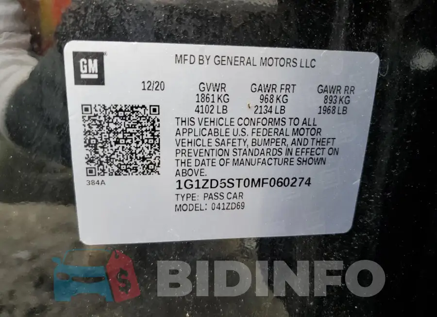 1G1ZD5ST0MF060274 Photo# 12