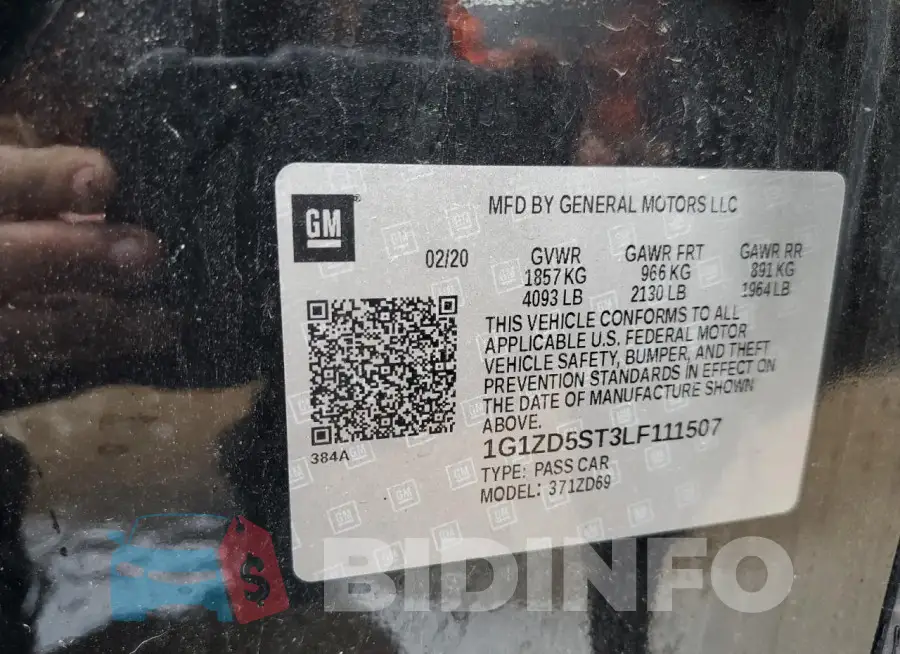 1G1ZD5ST3LF111507 Photo# 12