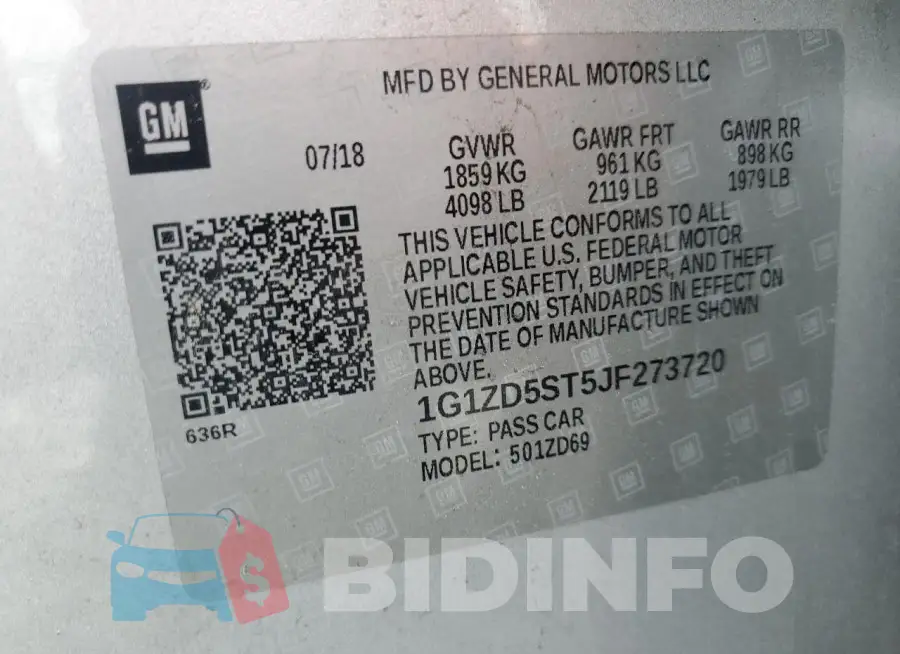 1G1ZD5ST5JF273720 Photo# 13