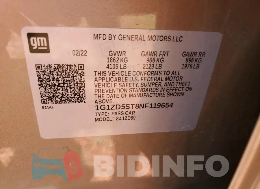 1G1ZD5ST8NF119654 Photo# 12