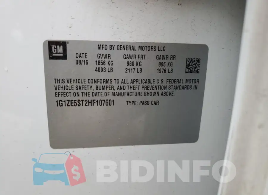 1G1ZE5ST2HF107601 Photo# 13