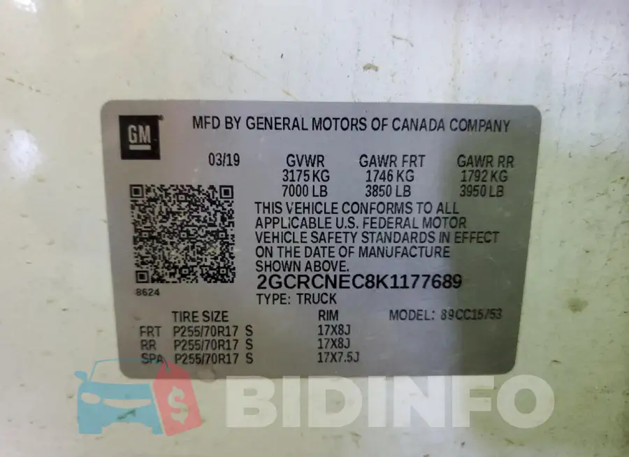 2GCRCNEC8K1177689 Photo# 13