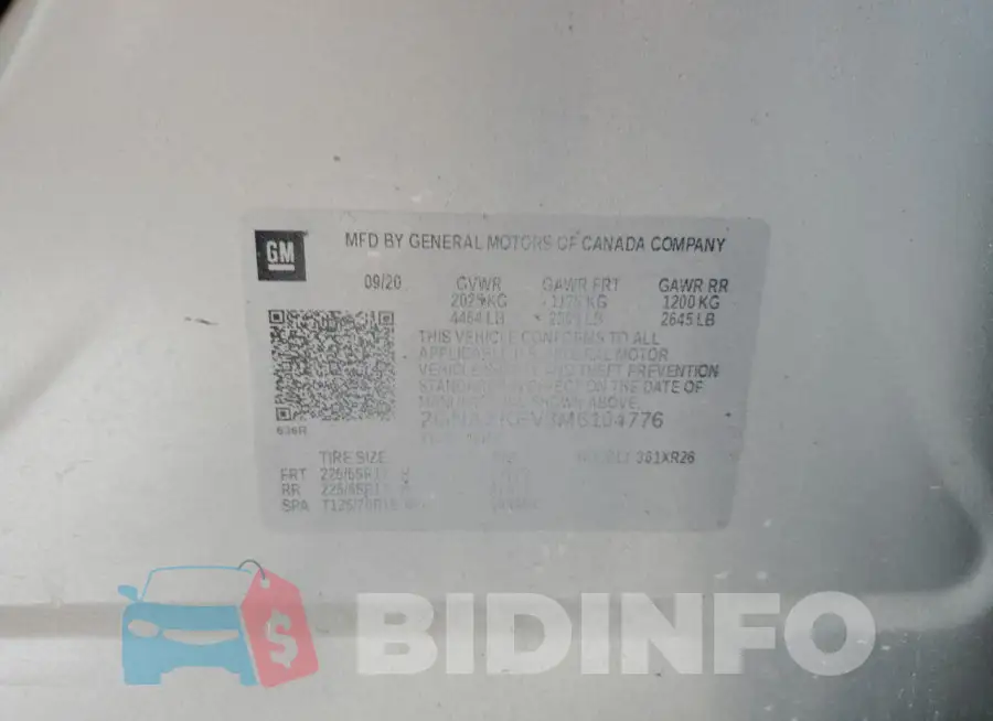 2GNAXKEV3M6104776 Photo# 13
