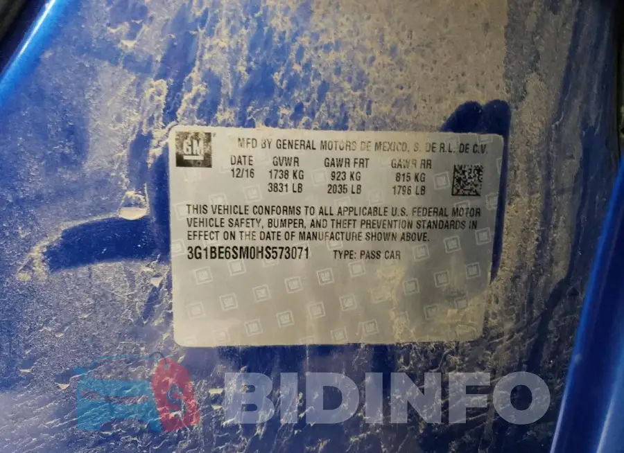 3G1BE6SM0HS573071 Photo# 12