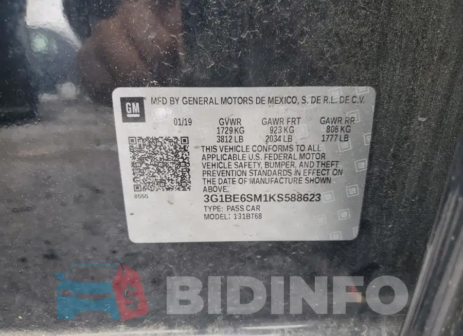 3G1BE6SM1KS588623 Photo# 12
