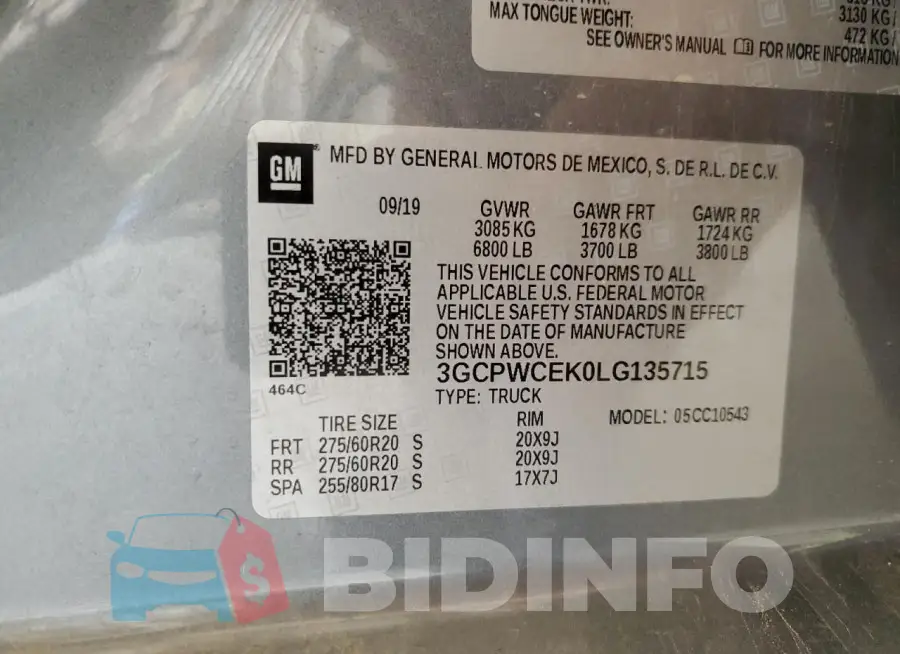 3GCPWCEK0LG135715 Photo# 12