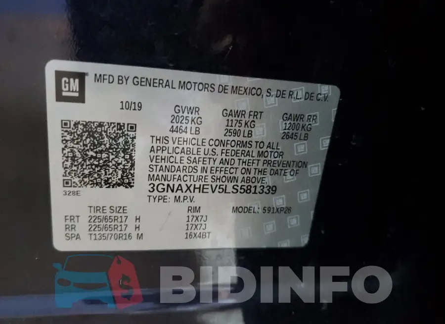 3GNAXHEV5LS581339 Photo# 13