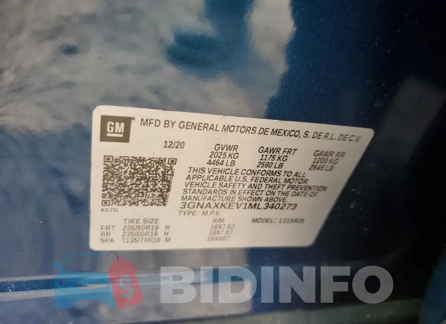3GNAXKEV1ML340273 Photo# 12