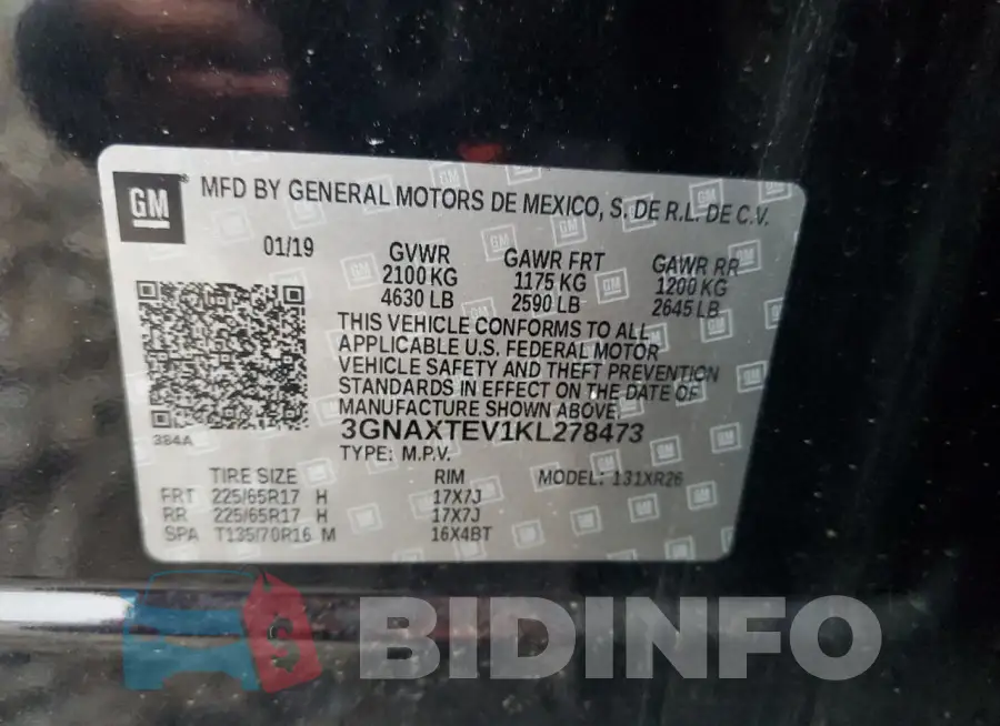 3GNAXTEV1KL278473 Photo# 13