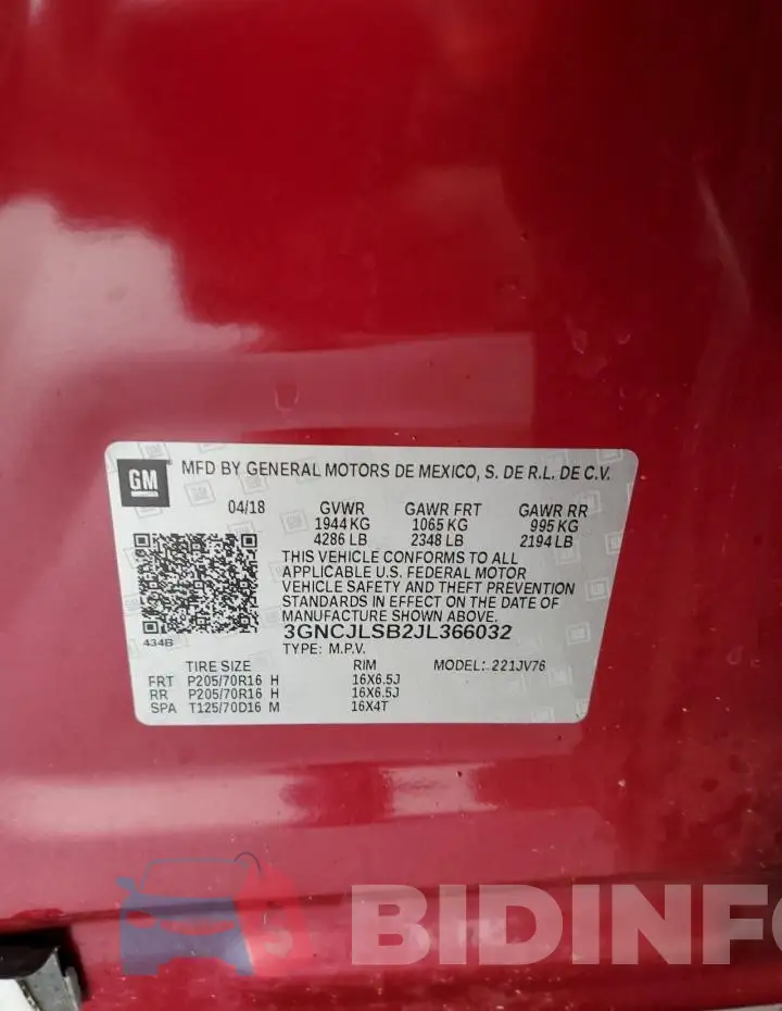 3GNCJLSB2JL366032 Photo# 13