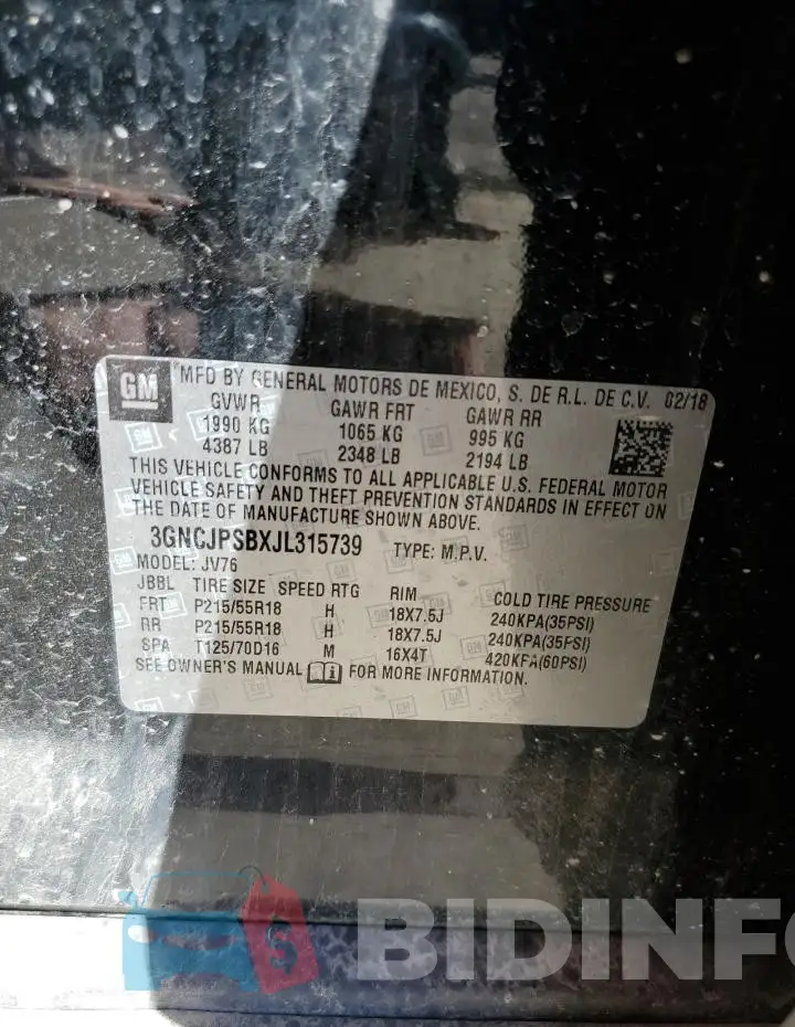 3GNCJPSBXJL315739 Photo# 12