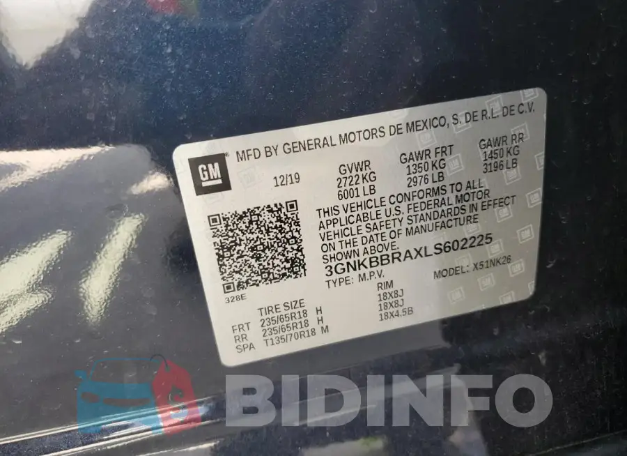 3GNKBBRAXLS602225 Photo# 13