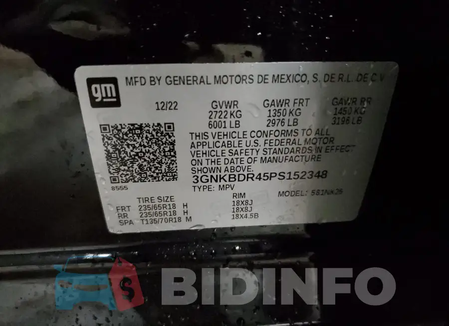 3GNKBDR45PS152348 Photo# 13
